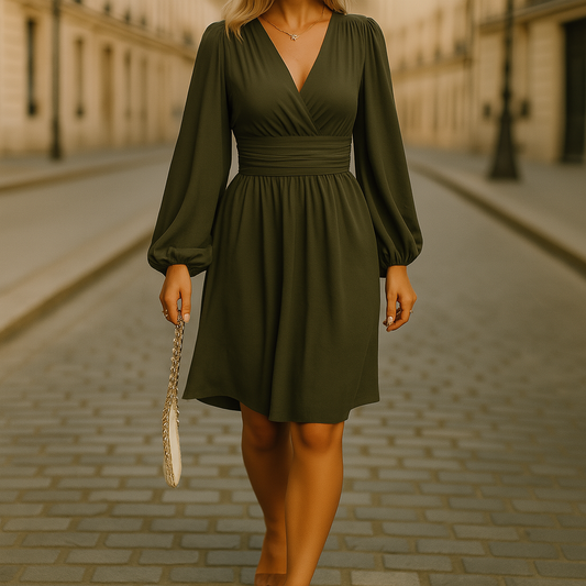 Elegante Korte Jurk met Plooien