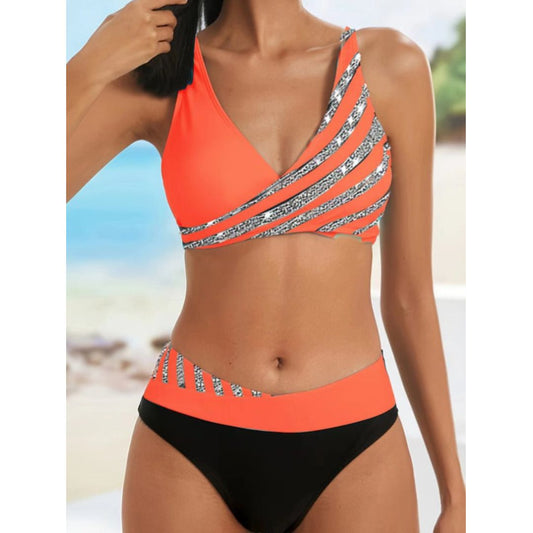 Zoë™ | Geprinte haltertop bikini