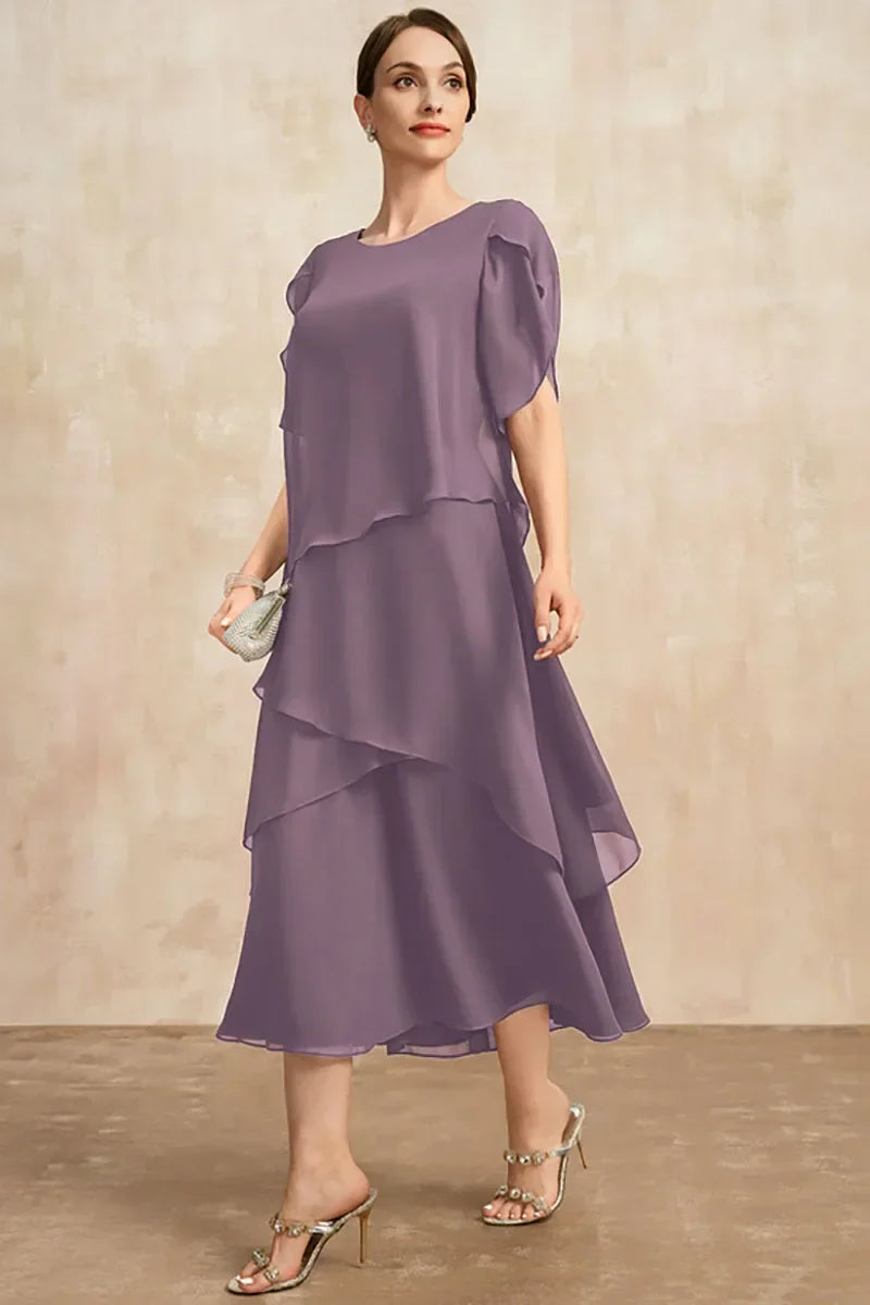 Luchtige Laagjesjurk Midi Fit
