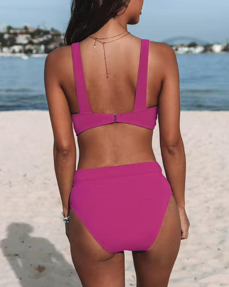 Hilde™ | Effen hoge taille bikini