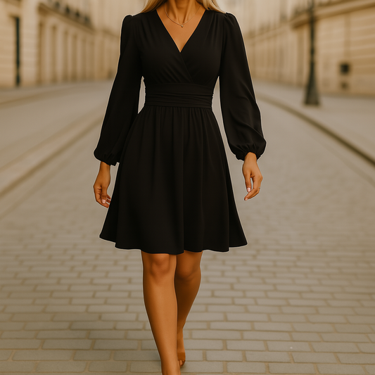 Elegante Korte Jurk met Plooien