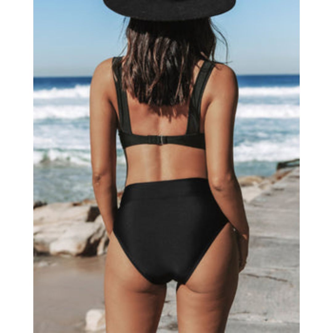 Hilde™ | Effen hoge taille bikini